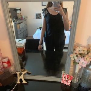 Black studded tank tee